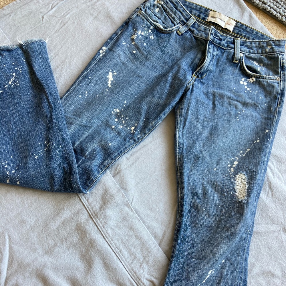 Jeans! Paint splattered!